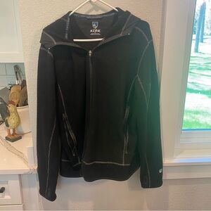 Kuhl Men Zip Up Black Hoodie XL Soft.